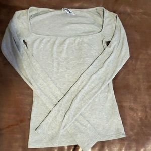 Joah Brown Square neck long sleeve